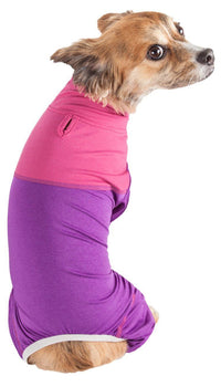 Pet Life ® Active 'Embarker' 4-Way Stretch Fitness Yoga Full Body Dog Tracksuit - BIG FRENCHIES