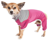 Pet Life ® Active 'Embarker' 4-Way Stretch Fitness Yoga Full Body Dog Tracksuit - BIG FRENCHIES