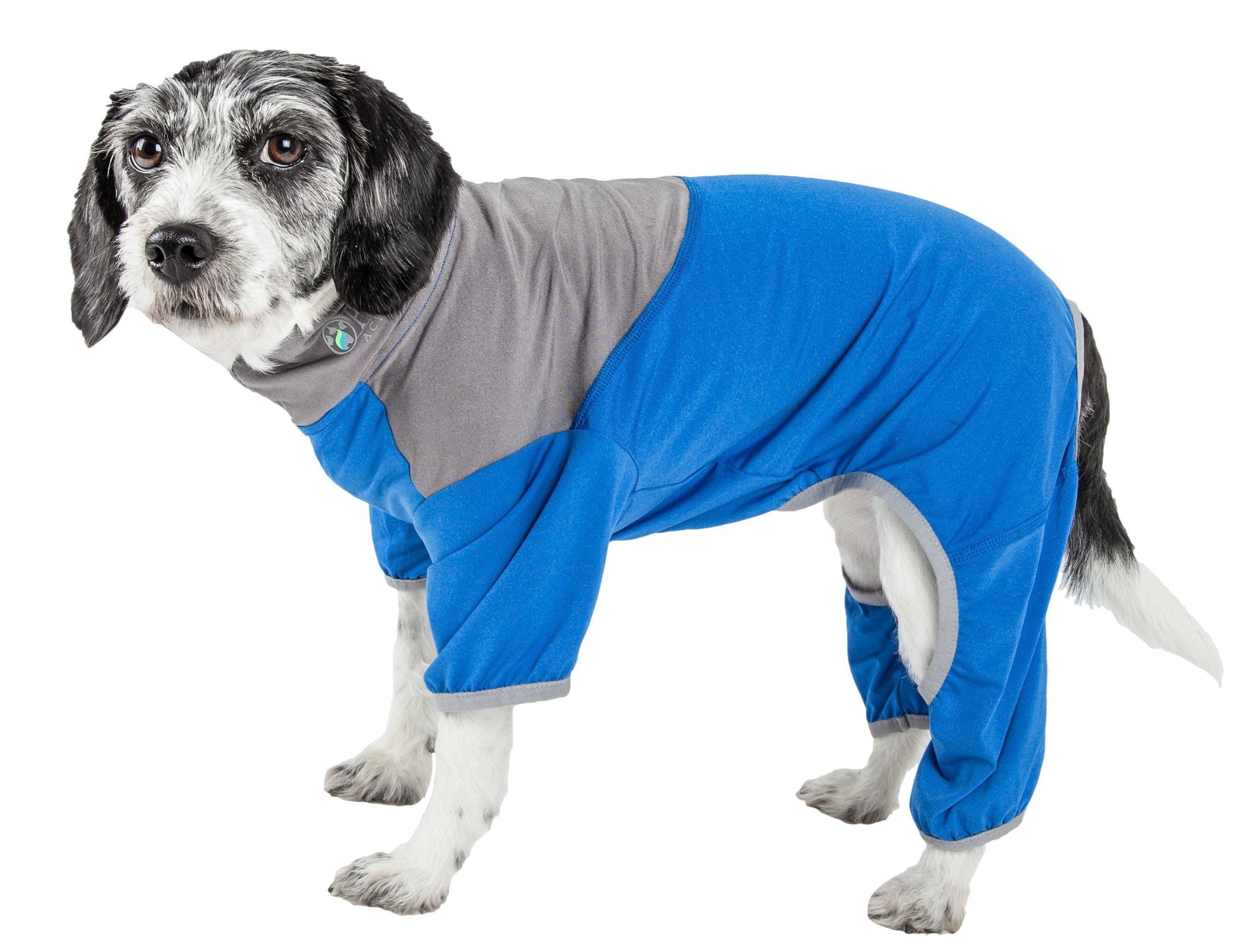 Pet Life ® Active 'Embarker' 4-Way Stretch Fitness Yoga Full Body Dog Tracksuit - BIG FRENCHIES