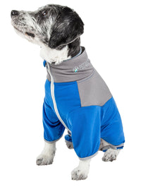 Pet Life ® Active 'Embarker' 4-Way Stretch Fitness Yoga Full Body Dog Tracksuit - BIG FRENCHIES