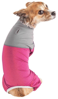 Pet Life ® Active 'Embarker' 4-Way Stretch Fitness Yoga Full Body Dog Tracksuit - BIG FRENCHIES