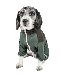 Pet Life ® Active 'Embarker' 4-Way Stretch Fitness Yoga Full Body Dog Tracksuit - BIG FRENCHIES