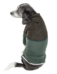 Pet Life ® Active 'Embarker' 4-Way Stretch Fitness Yoga Full Body Dog Tracksuit - BIG FRENCHIES