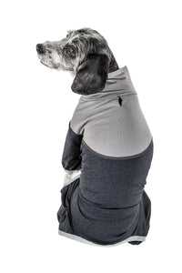 Pet Life ® Active 'Embarker' 4-Way Stretch Fitness Yoga Full Body Dog Tracksuit - BIG FRENCHIES