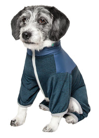 Pet Life ® Active 'Embarker' 4-Way Stretch Fitness Yoga Full Body Dog Tracksuit - BIG FRENCHIES