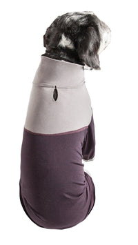 Pet Life ® Active 'Embarker' 4-Way Stretch Fitness Yoga Full Body Dog Tracksuit - BIG FRENCHIES