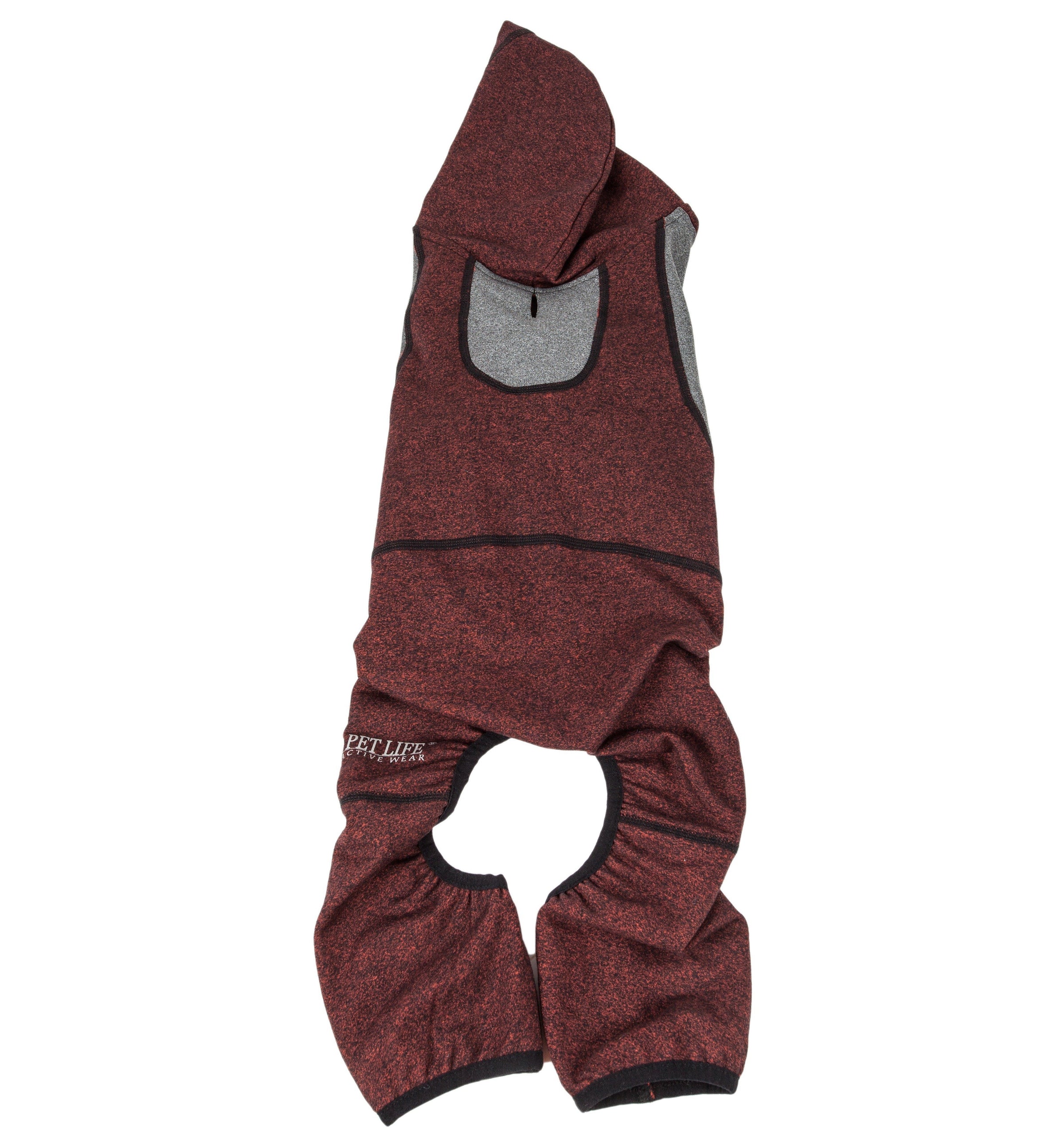 Pet Life ® Active 'Fur-Breeze' Medium-weight 4-Way-Stretch Full Body Hooded Dog Yoga sweater - BIG FRENCHIES