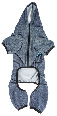 Pet Life ® Active 'Fur-Breeze' Medium-weight 4-Way-Stretch Full Body Hooded Dog Yoga sweater - BIG FRENCHIES