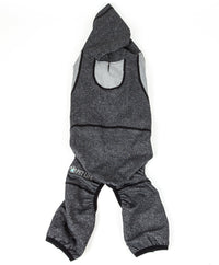 Pet Life ® Active 'Fur-Breeze' Medium-weight 4-Way-Stretch Full Body Hooded Dog Yoga sweater - BIG FRENCHIES
