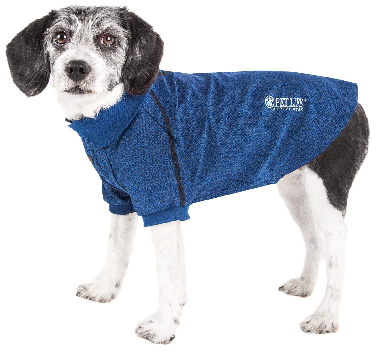 Pet Life ® Active 'Fur-Flex' Stretch and Quick-Dry Anti-Odor Fitness Yoga Dog Polo T-Shirt - BIG FRENCHIES