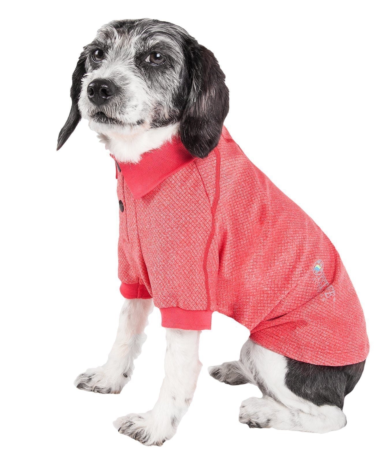 Pet Life ® Active 'Fur-Flex' Stretch and Quick-Dry Anti-Odor Fitness Yoga Dog Polo T-Shirt - BIG FRENCHIES