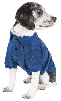Pet Life ® Active 'Fur-Flex' Stretch and Quick-Dry Anti-Odor Fitness Yoga Dog Polo T-Shirt - BIG FRENCHIES