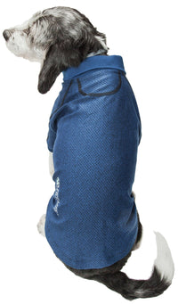 Pet Life ® Active 'Fur-Flex' Stretch and Quick-Dry Anti-Odor Fitness Yoga Dog Polo T-Shirt - BIG FRENCHIES