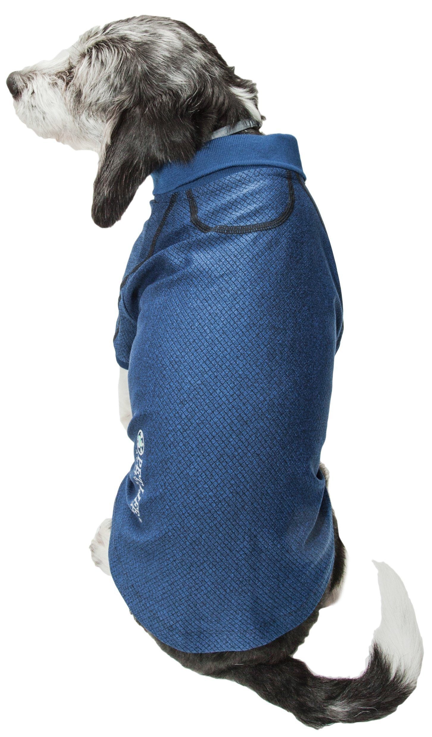 Pet Life ® Active 'Fur-Flex' Stretch and Quick-Dry Anti-Odor Fitness Yoga Dog Polo T-Shirt - BIG FRENCHIES