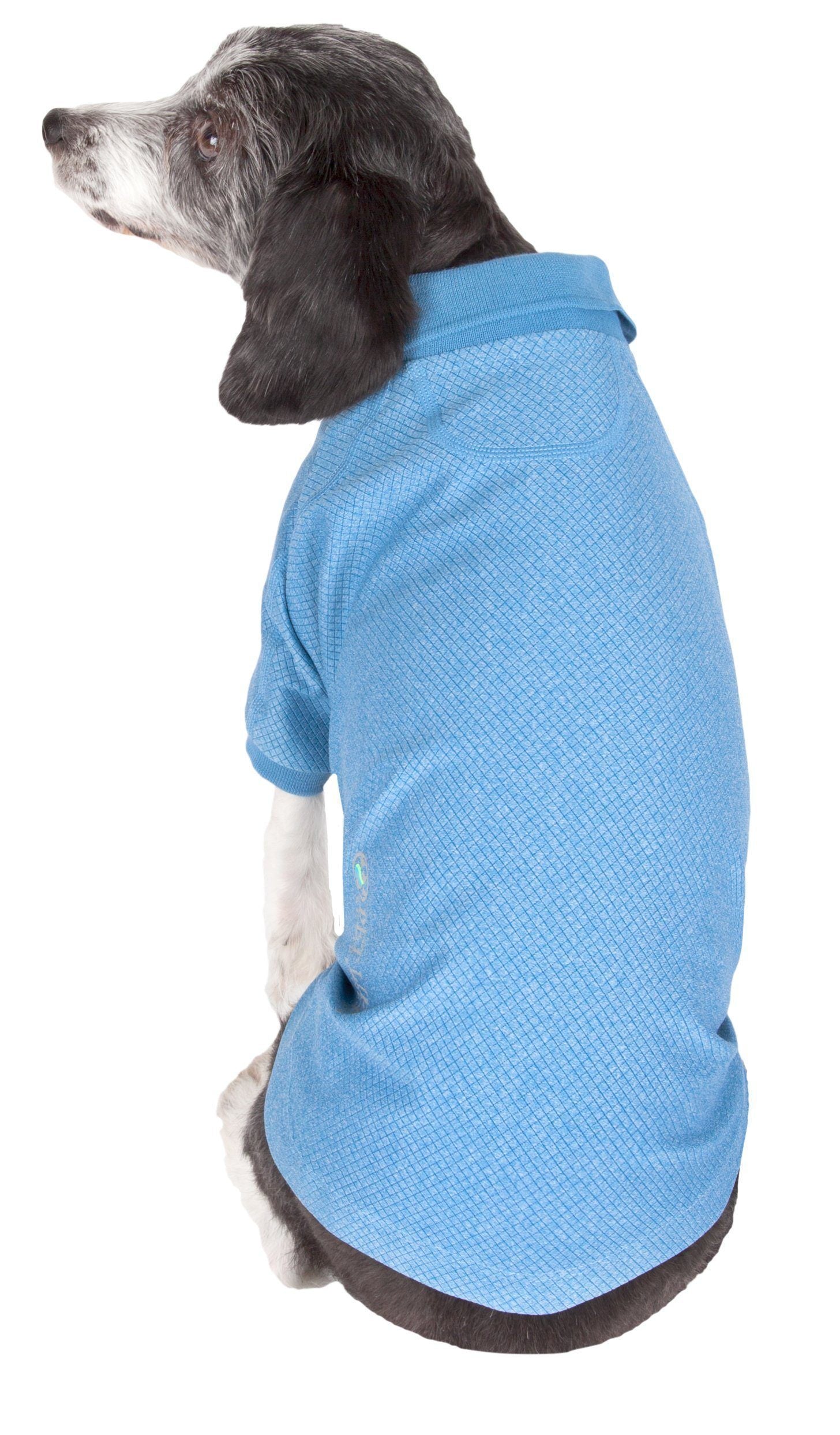 Pet Life ® Active 'Fur-Flex' Stretch and Quick-Dry Anti-Odor Fitness Yoga Dog Polo T-Shirt - BIG FRENCHIES