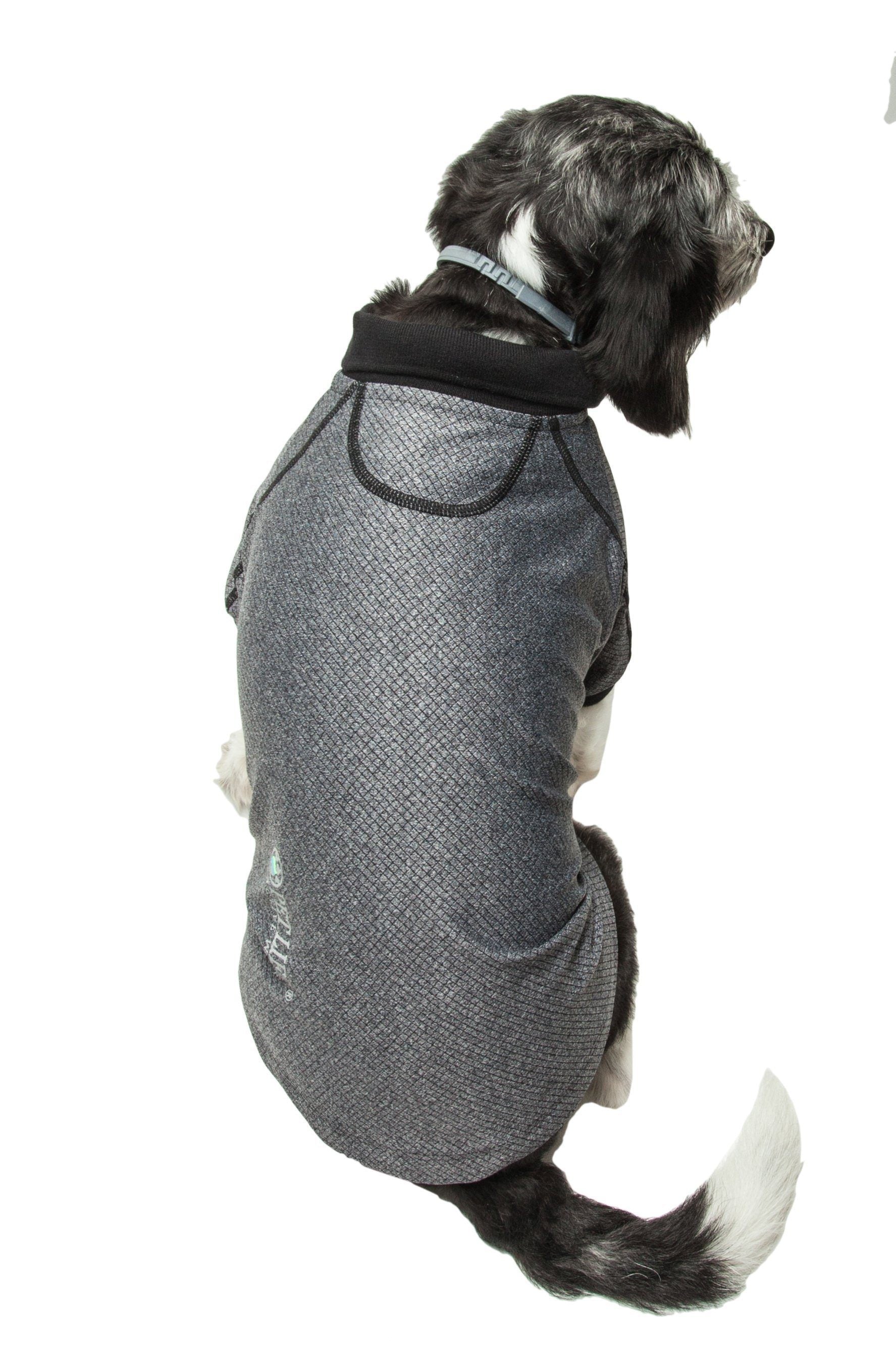 Pet Life ® Active 'Fur-Flex' Stretch and Quick-Dry Anti-Odor Fitness Yoga Dog Polo T-Shirt - BIG FRENCHIES