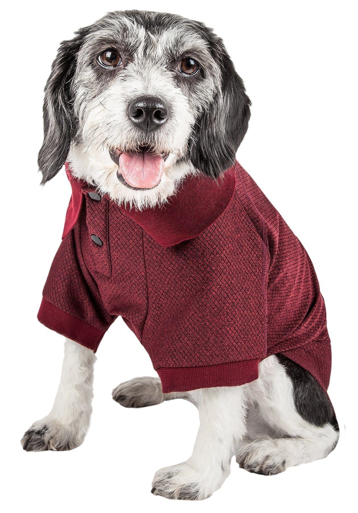 Pet Life ® Active 'Fur-Flex' Stretch and Quick-Dry Anti-Odor Fitness Yoga Dog Polo T-Shirt - BIG FRENCHIES