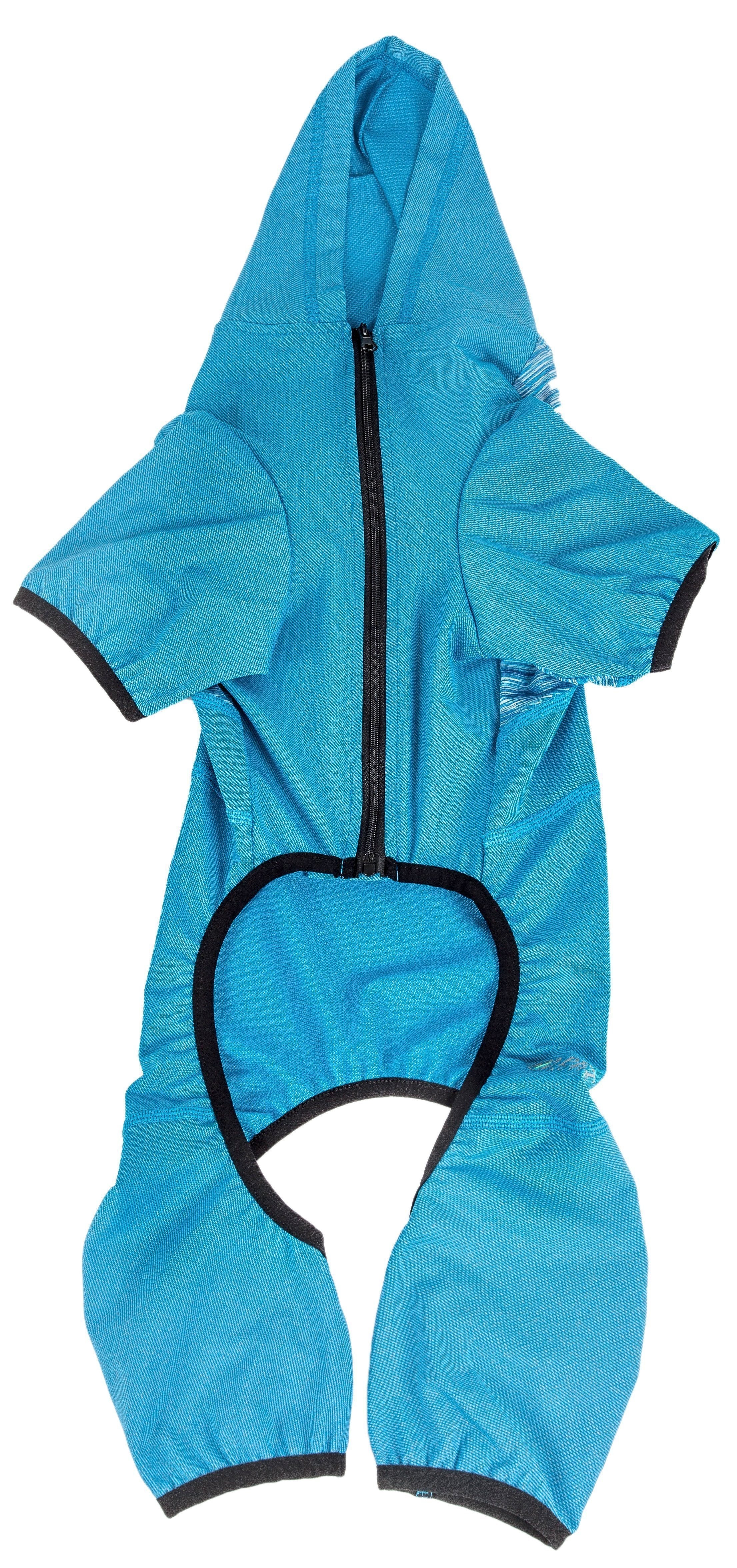 Pet Life ® Active 'Pawsterity' Mediumweight 4-Way-Stretch Yoga Fitness Dog Tracksuit Hoodie - BIG FRENCHIES
