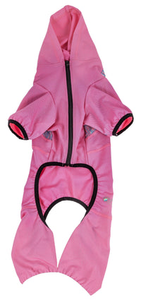 Pet Life ® Active 'Pawsterity' Mediumweight 4-Way-Stretch Yoga Fitness Dog Tracksuit Hoodie - BIG FRENCHIES