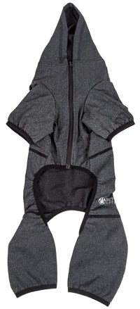Pet Life ® Active 'Pawsterity' Mediumweight 4-Way-Stretch Yoga Fitness Dog Tracksuit Hoodie - BIG FRENCHIES