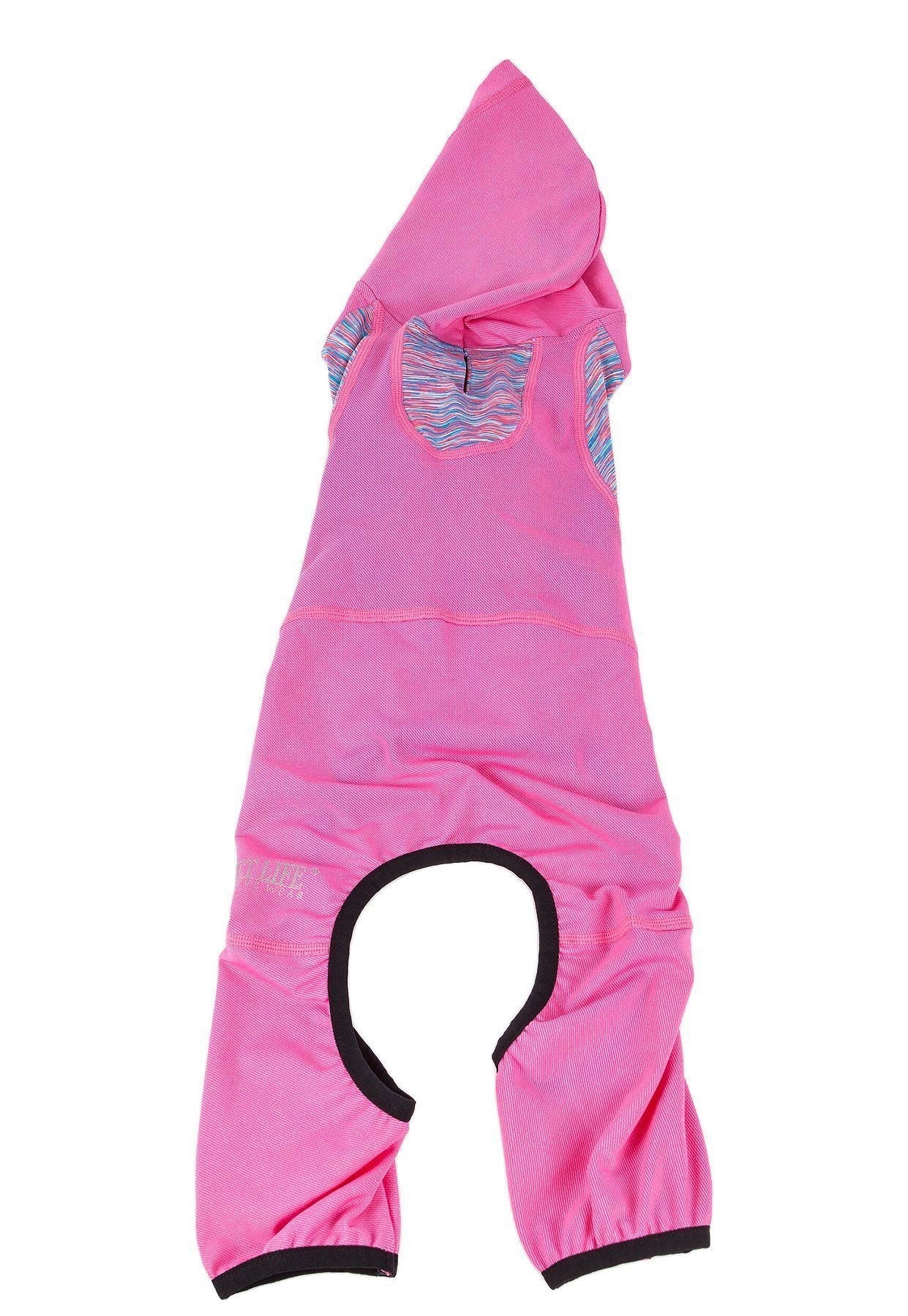 Pet Life ® Active 'Pawsterity' Mediumweight 4-Way-Stretch Yoga Fitness Dog Tracksuit Hoodie - BIG FRENCHIES