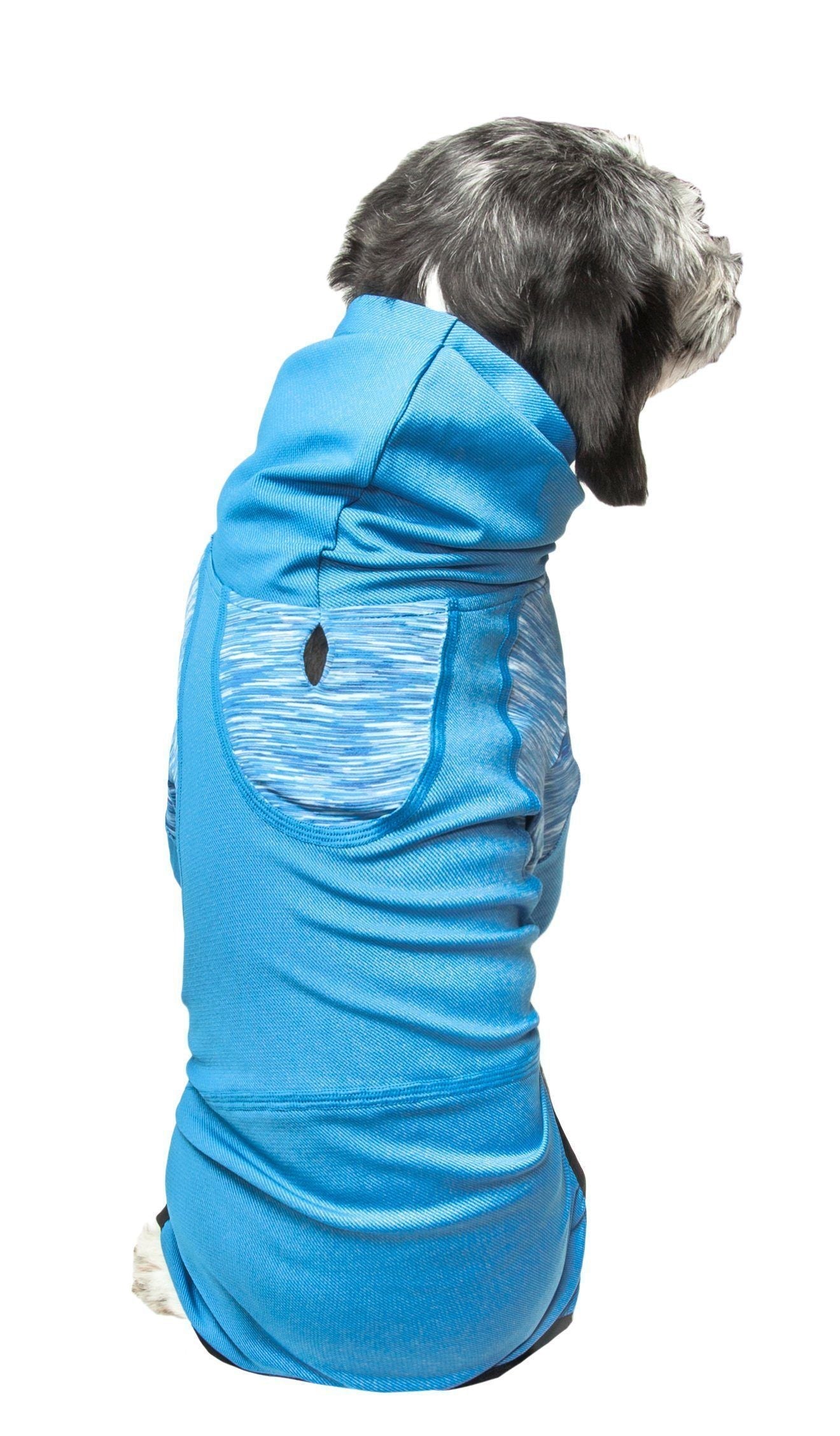 Pet Life ® Active 'Pawsterity' Mediumweight 4-Way-Stretch Yoga Fitness Dog Tracksuit Hoodie - BIG FRENCHIES