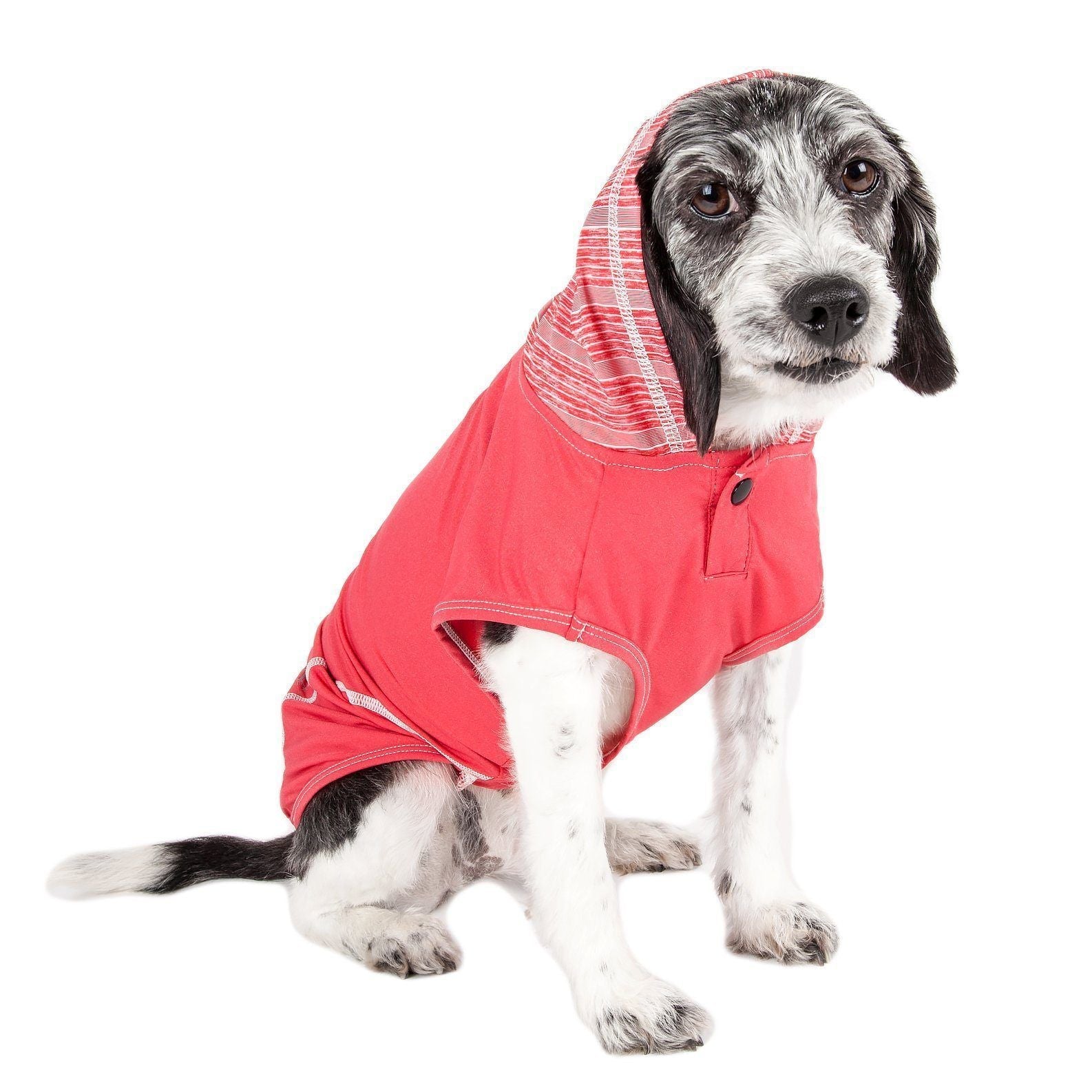 Pet Life ® Active 'Pull-Rover' 4-Way Stretch Sleeveless Fitness Yoga Dog T-Shirt Hoodie - BIG FRENCHIES
