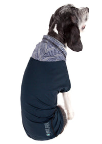Pet Life ® Active 'Pull-Rover' 4-Way Stretch Sleeveless Fitness Yoga Dog T-Shirt Hoodie - BIG FRENCHIES
