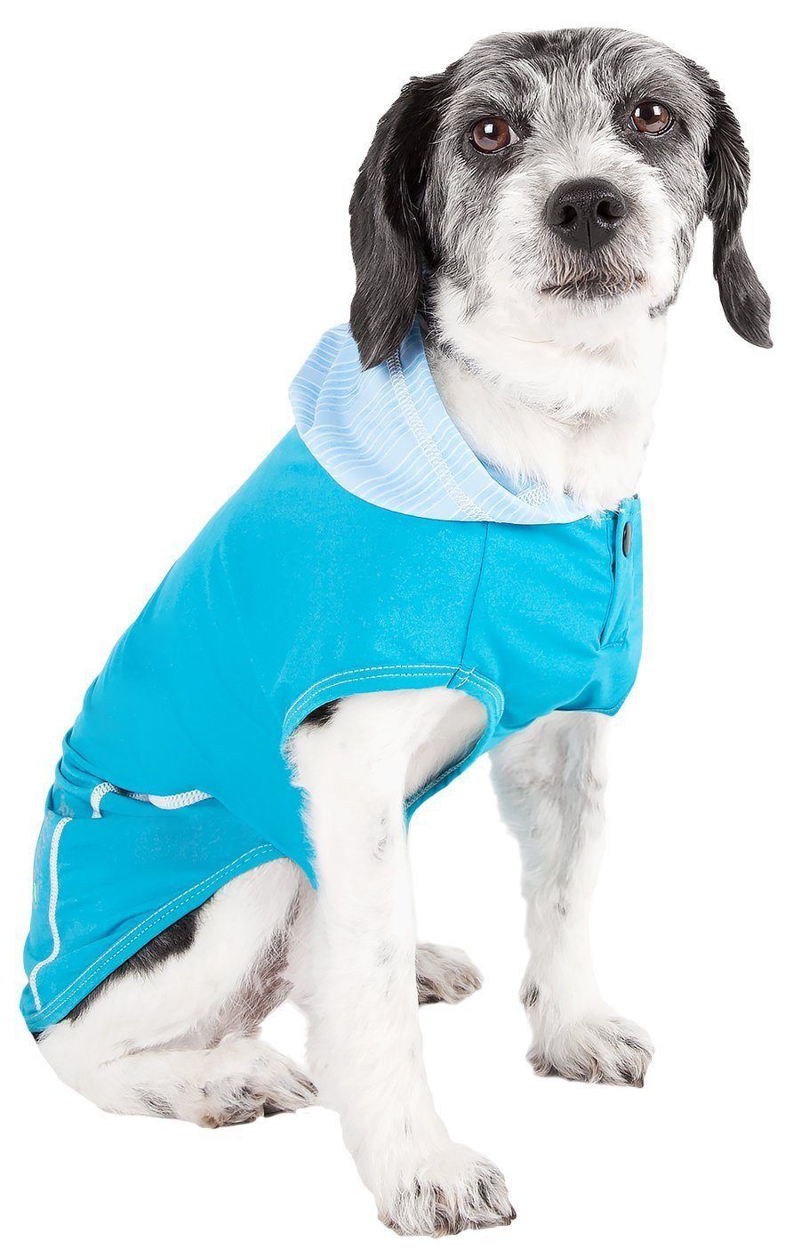 Pet Life ® Active 'Pull-Rover' 4-Way Stretch Sleeveless Fitness Yoga Dog T-Shirt Hoodie - BIG FRENCHIES