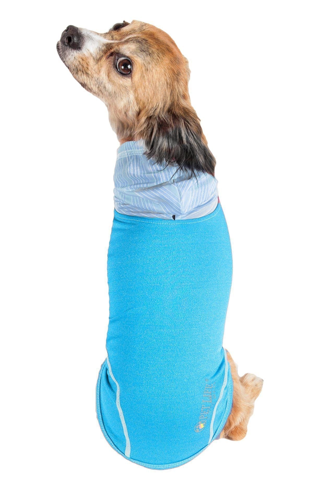 Pet Life ® Active 'Pull-Rover' 4-Way Stretch Sleeveless Fitness Yoga Dog T-Shirt Hoodie - BIG FRENCHIES