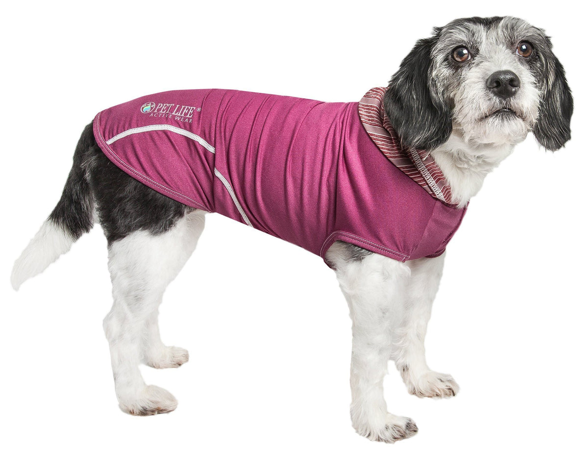 Pet Life ® Active 'Pull-Rover' 4-Way Stretch Sleeveless Fitness Yoga Dog T-Shirt Hoodie - BIG FRENCHIES
