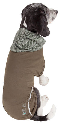 Pet Life ® Active 'Pull-Rover' 4-Way Stretch Sleeveless Fitness Yoga Dog T-Shirt Hoodie - BIG FRENCHIES