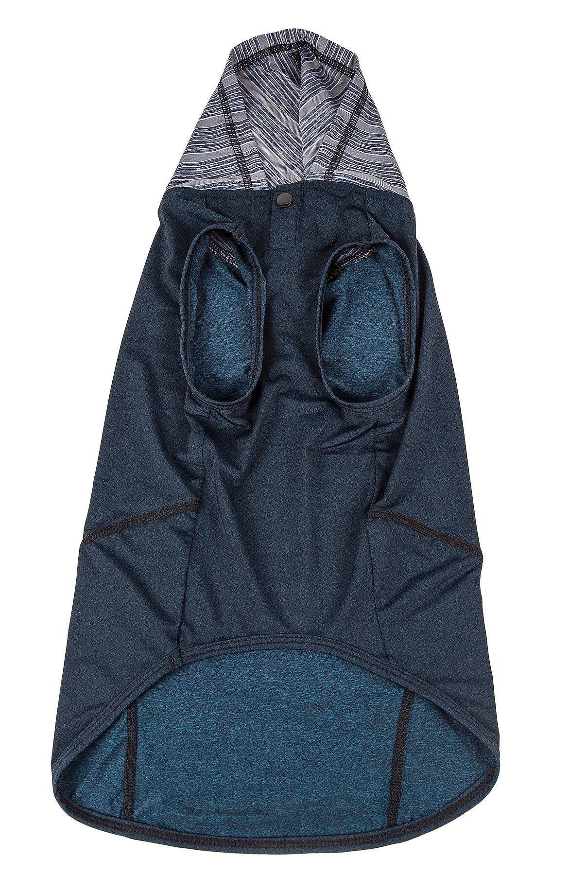 Pet Life ® Active 'Pull-Rover' 4-Way Stretch Sleeveless Fitness Yoga Dog T-Shirt Hoodie - BIG FRENCHIES