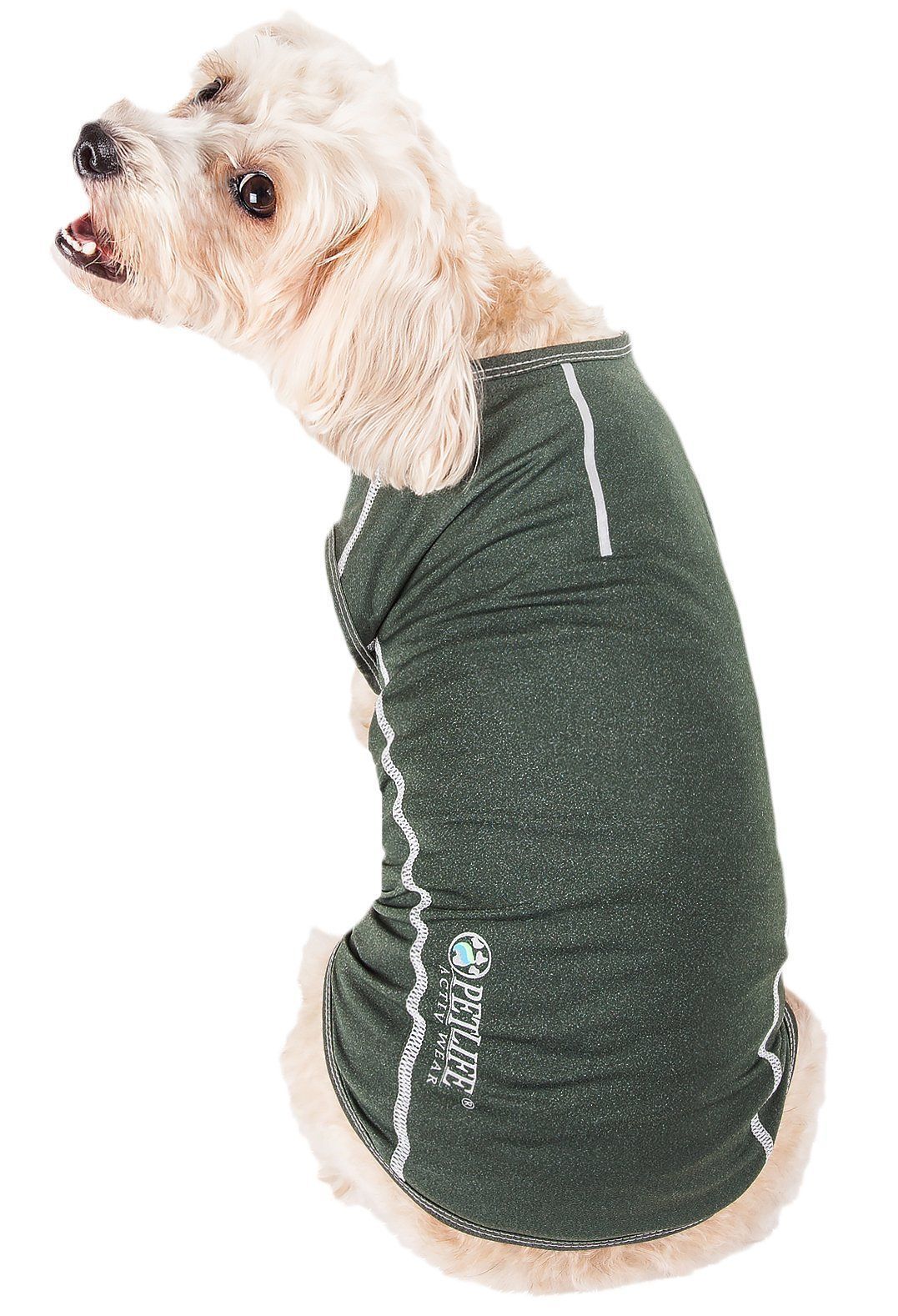 Pet Life ® Active 'Racerbark' 4-Way-Stretch Yoga Fitness Dog T-Shirt Tank Top - BIG FRENCHIES