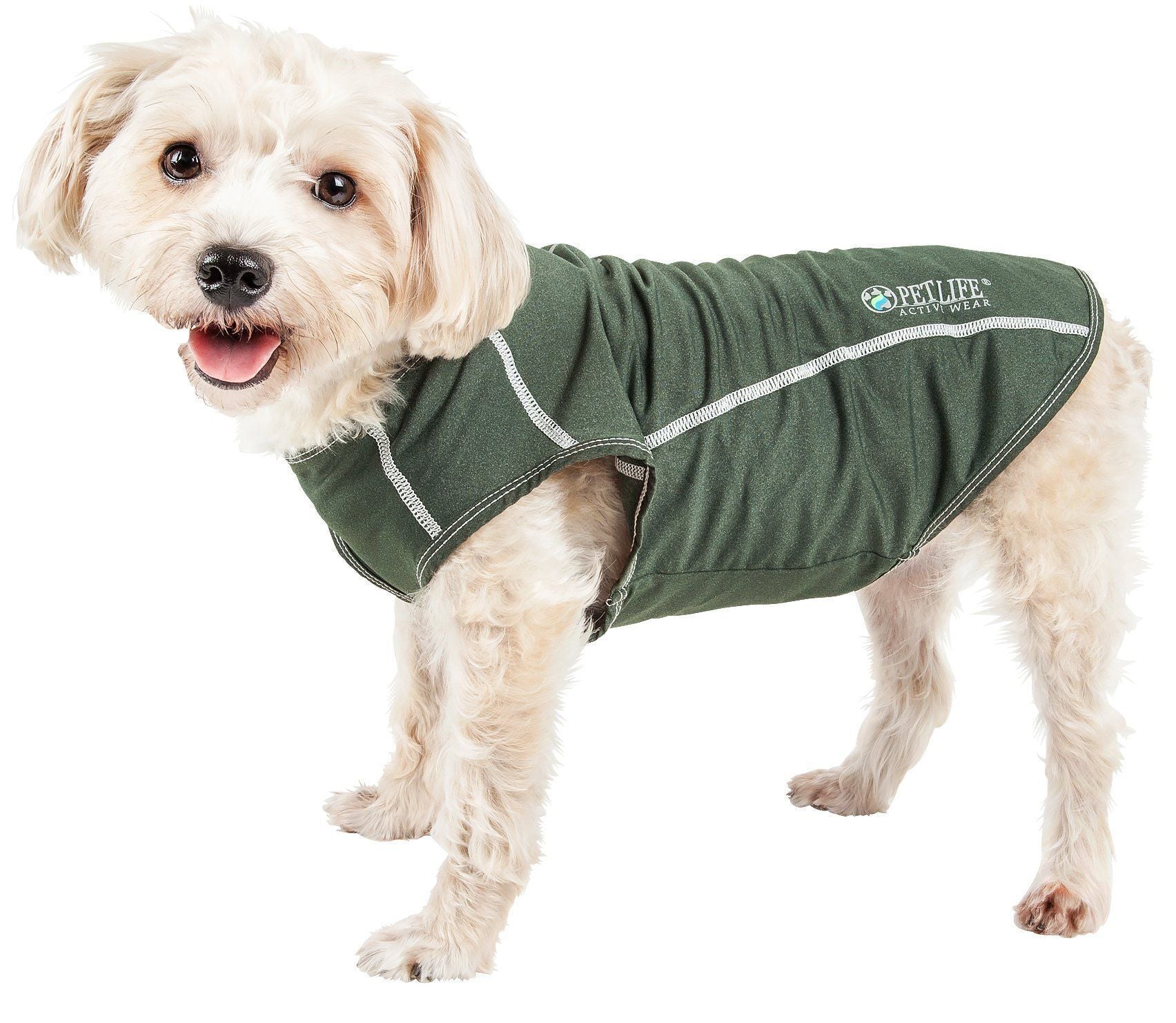Pet Life ® Active 'Racerbark' 4-Way-Stretch Yoga Fitness Dog T-Shirt Tank Top - BIG FRENCHIES