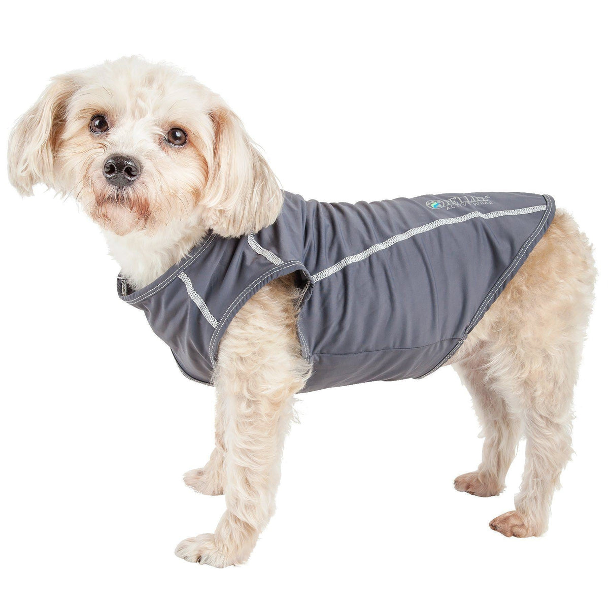 Pet Life ® Active 'Racerbark' 4-Way-Stretch Yoga Fitness Dog T-Shirt Tank Top - BIG FRENCHIES