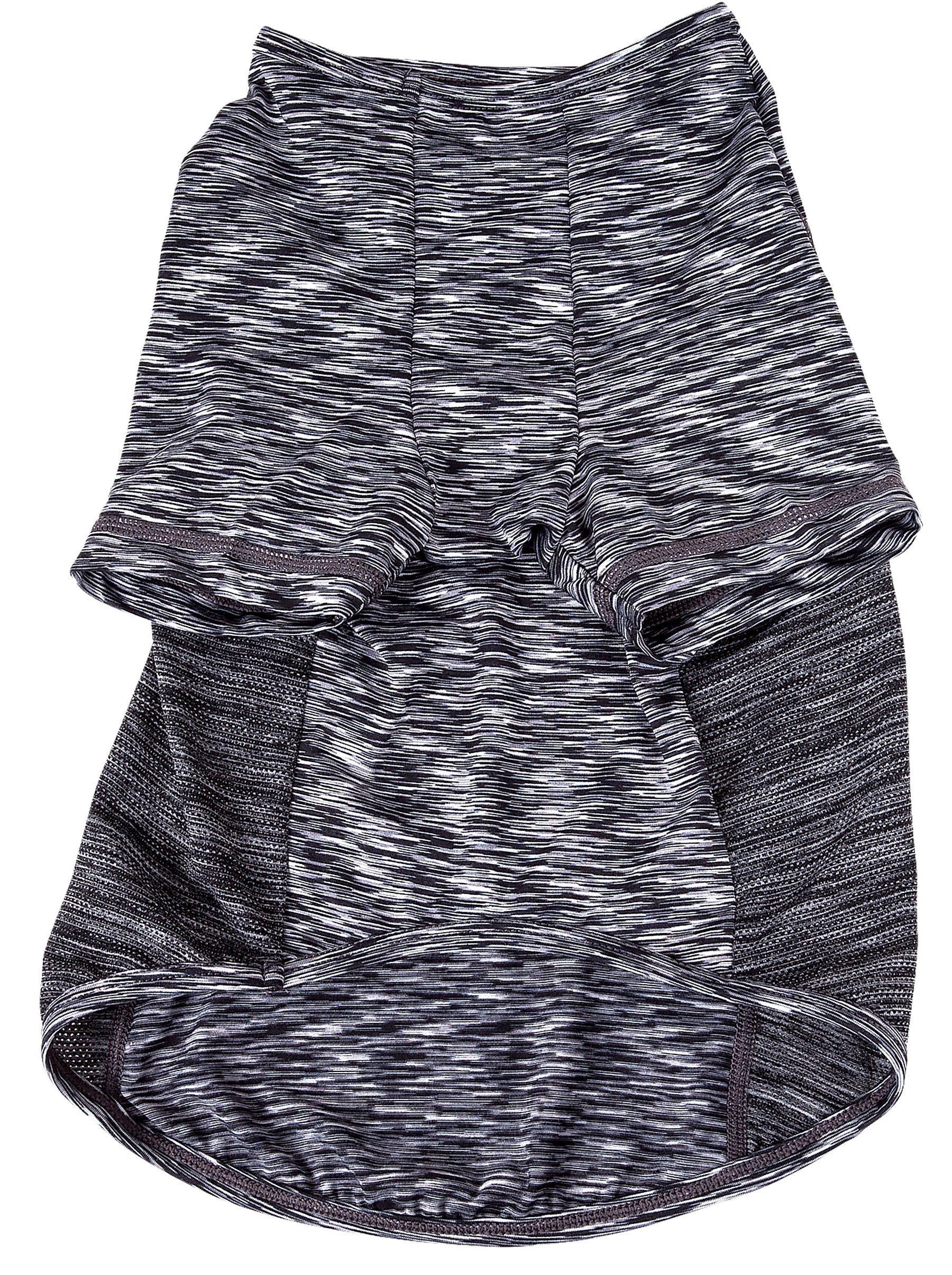 Pet Life ® Active 'Warf Speed' Heathered Ultra-Stretch Yoga Fitness Dog T-Shirt - BIG FRENCHIES