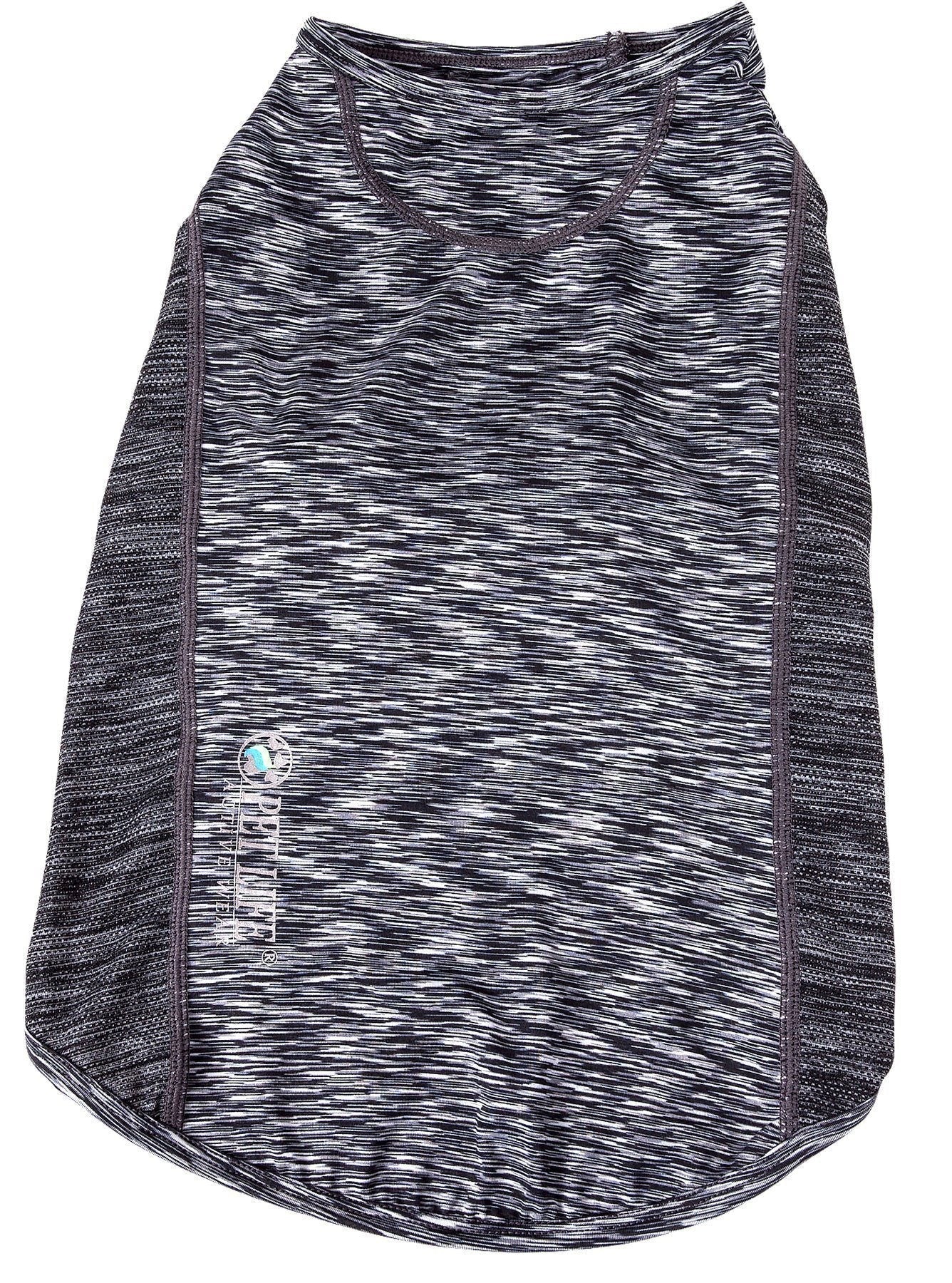 Pet Life ® Active 'Warf Speed' Heathered Ultra-Stretch Yoga Fitness Dog T-Shirt - BIG FRENCHIES