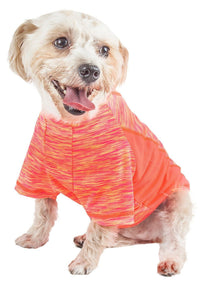 Pet Life ® Active 'Warf Speed' Heathered Ultra-Stretch Yoga Fitness Dog T-Shirt - BIG FRENCHIES