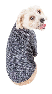 Pet Life ® Active 'Warf Speed' Heathered Ultra-Stretch Yoga Fitness Dog T-Shirt - BIG FRENCHIES