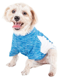 Pet Life ® Active 'Warf Speed' Heathered Ultra-Stretch Yoga Fitness Dog T-Shirt - BIG FRENCHIES
