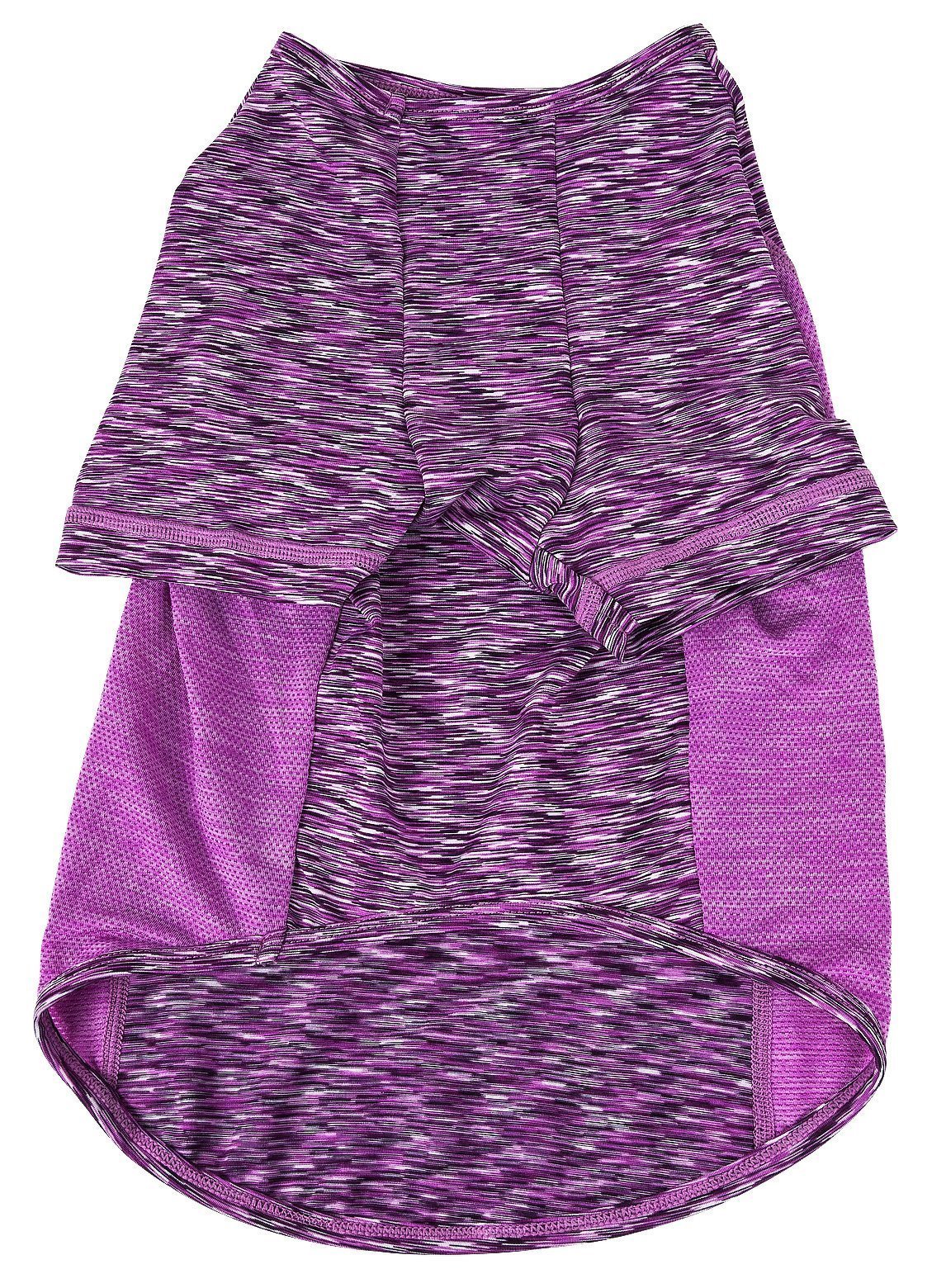 Pet Life ® Active 'Warf Speed' Heathered Ultra-Stretch Yoga Fitness Dog T-Shirt - BIG FRENCHIES