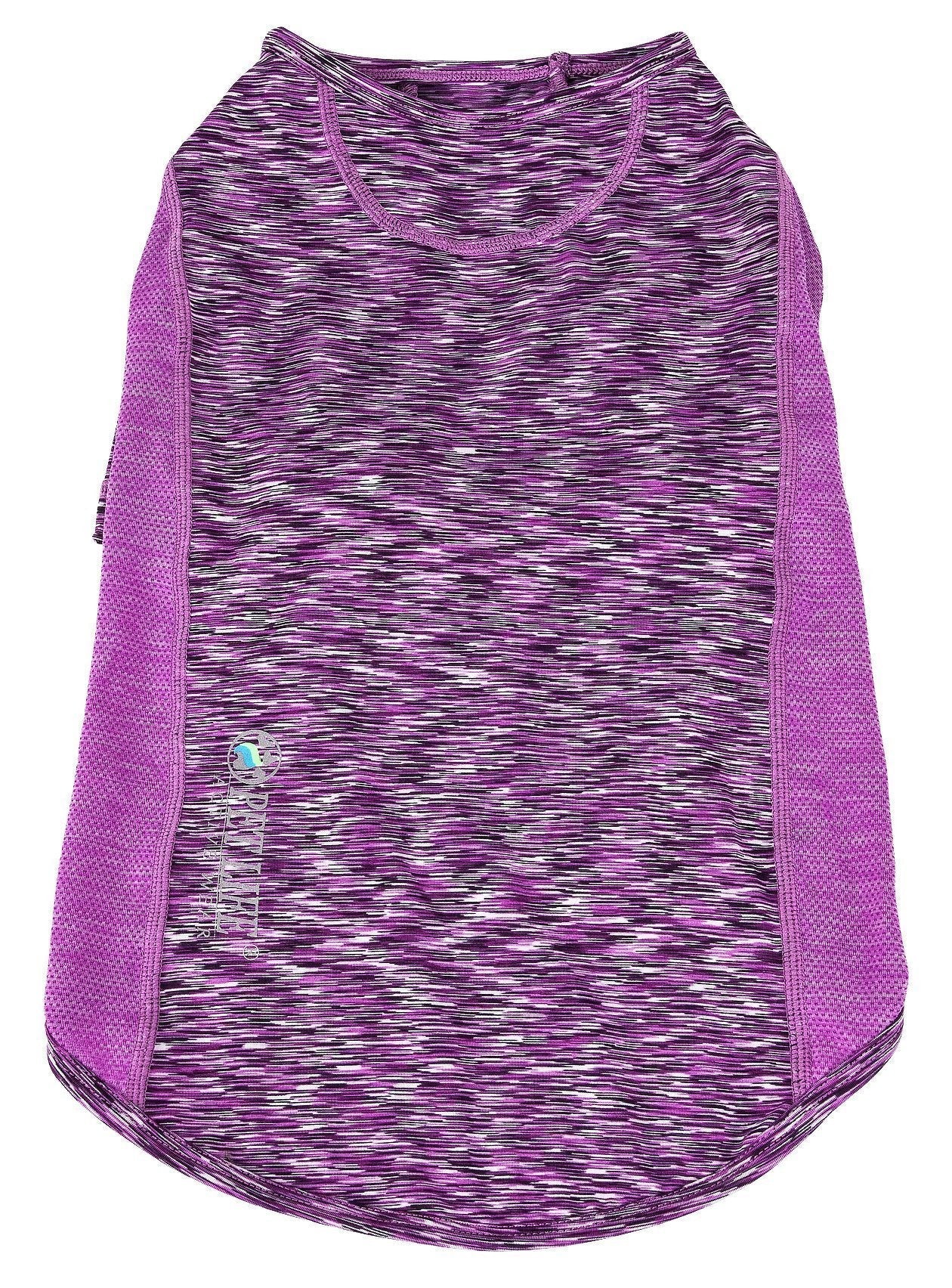 Pet Life ® Active 'Warf Speed' Heathered Ultra-Stretch Yoga Fitness Dog T-Shirt - BIG FRENCHIES