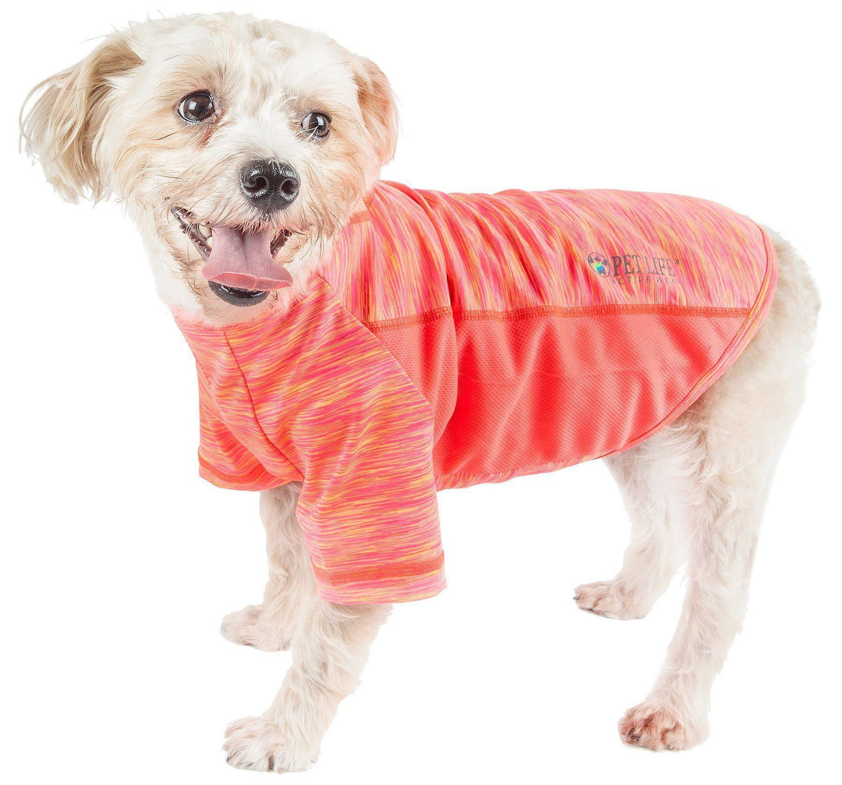 Pet Life ® Active 'Warf Speed' Heathered Ultra-Stretch Yoga Fitness Dog T-Shirt - BIG FRENCHIES