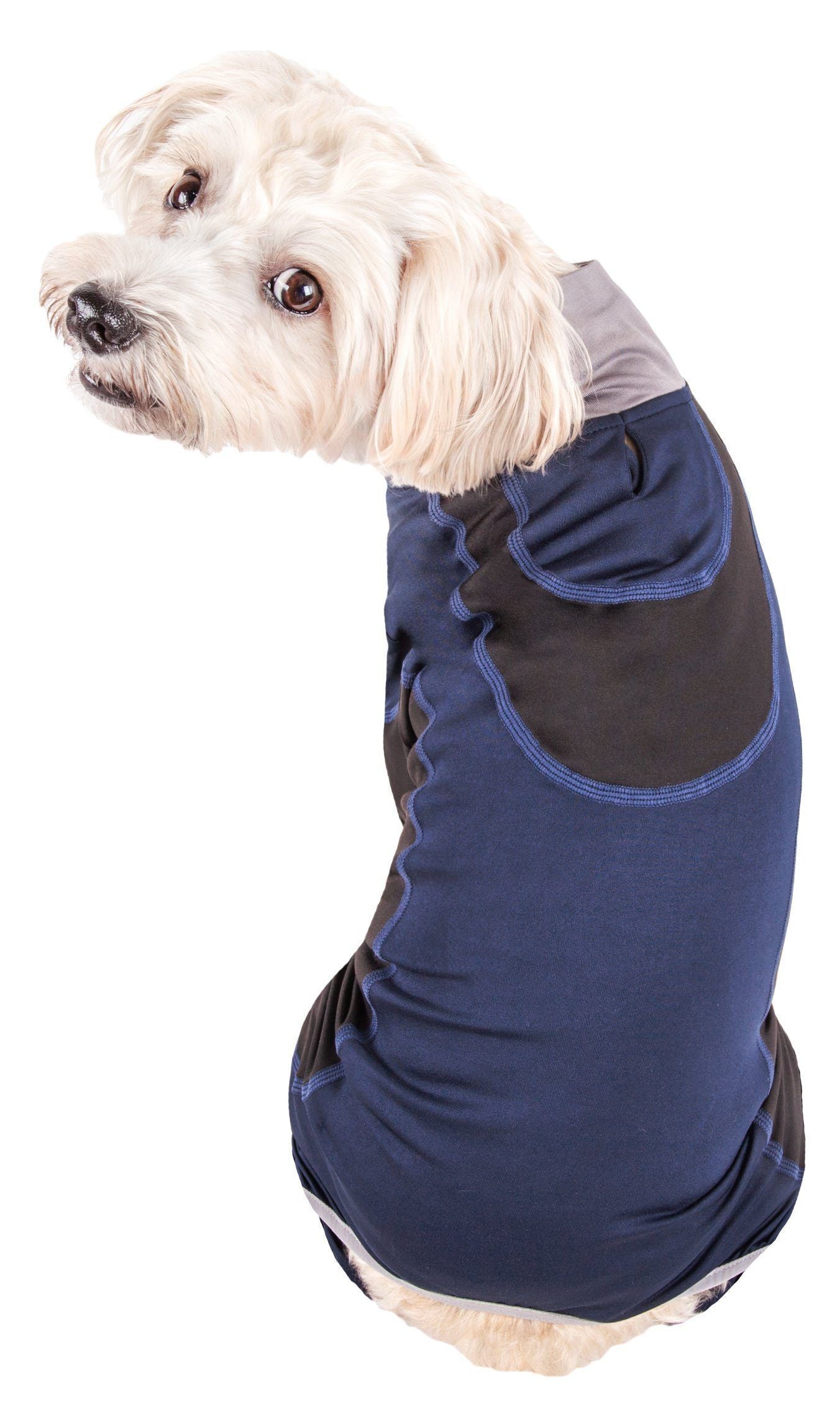 Pet Life ® Active 'Warm-Pup' Stretchy and Quick-Drying Fitness Dog Yoga Warm-Up Tracksuit - BIG FRENCHIES