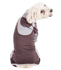 Pet Life ® Active 'Warm-Pup' Stretchy and Quick-Drying Fitness Dog Yoga Warm-Up Tracksuit - BIG FRENCHIES