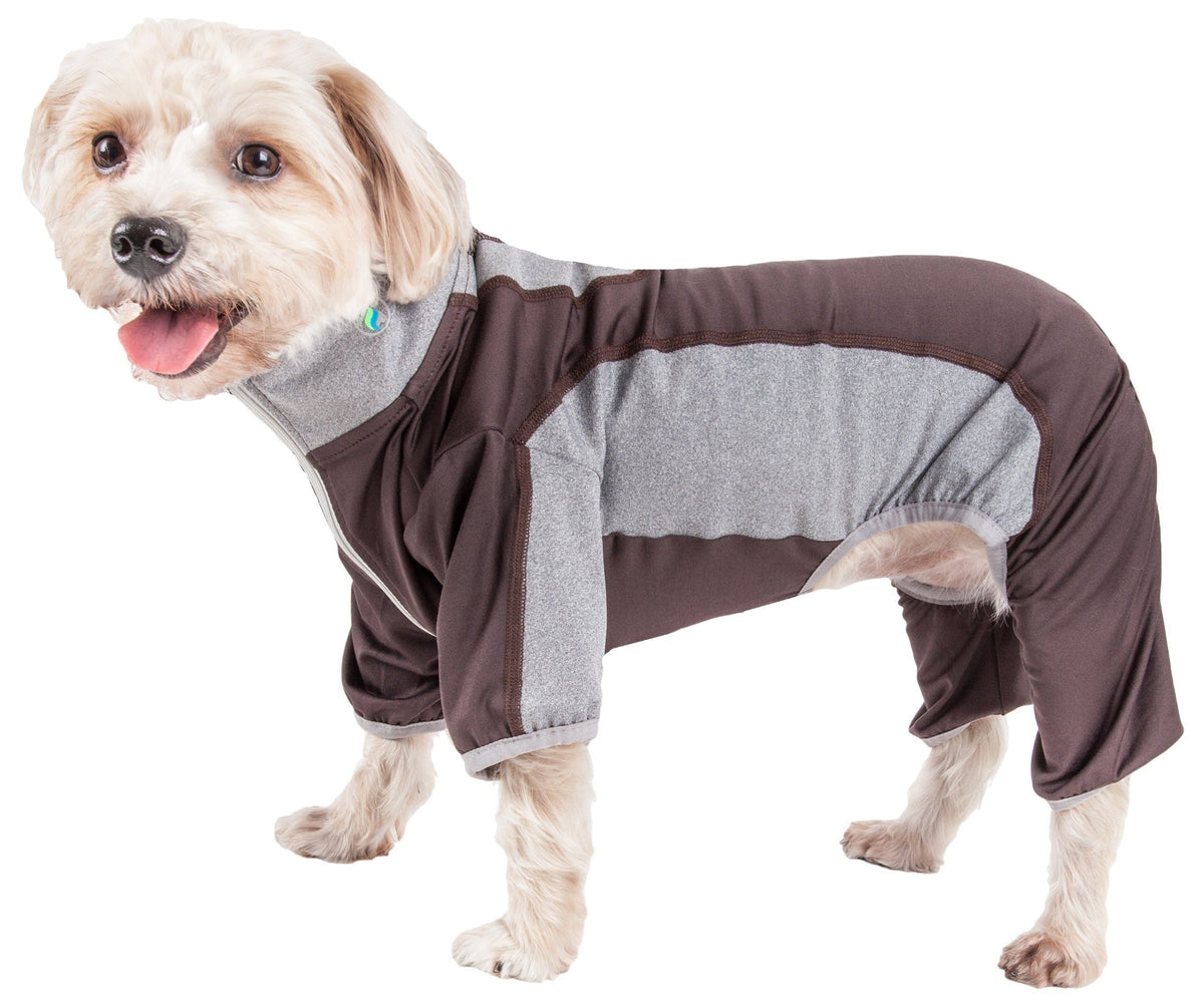 Pet Life ® Active 'Warm-Pup' Stretchy and Quick-Drying Fitness Dog Yoga Warm-Up Tracksuit - BIG FRENCHIES