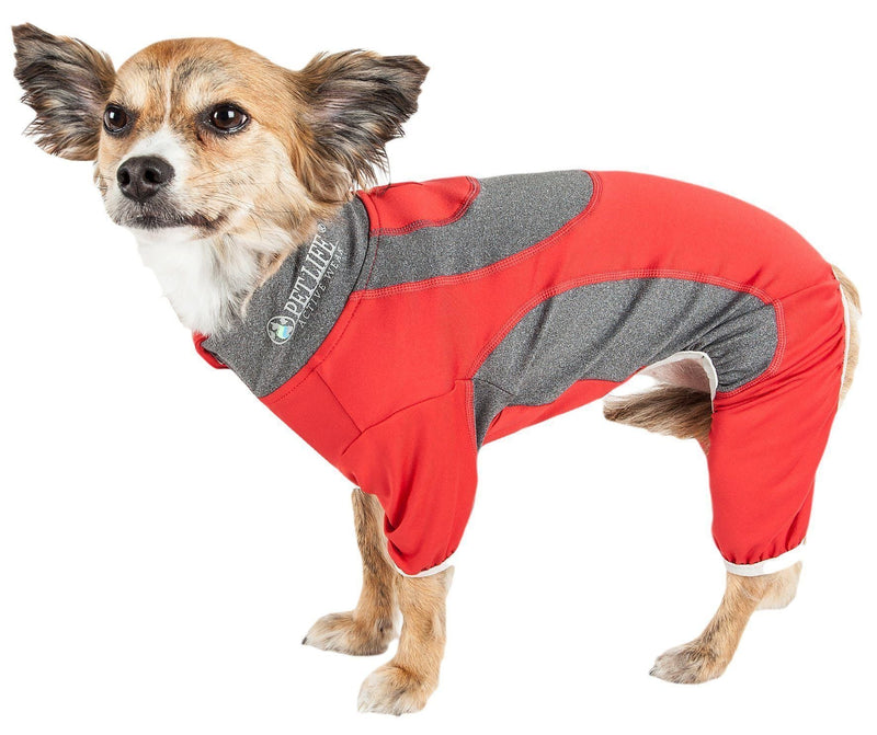 Pet Life ® Active 'Warm-Pup' Stretchy and Quick-Drying Fitness Dog Yoga Warm-Up Tracksuit - BIG FRENCHIES