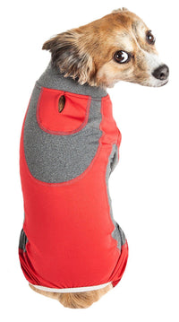 Pet Life ® Active 'Warm-Pup' Stretchy and Quick-Drying Fitness Dog Yoga Warm-Up Tracksuit - BIG FRENCHIES