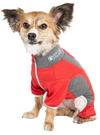 Pet Life ® Active 'Warm-Pup' Stretchy and Quick-Drying Fitness Dog Yoga Warm-Up Tracksuit - BIG FRENCHIES